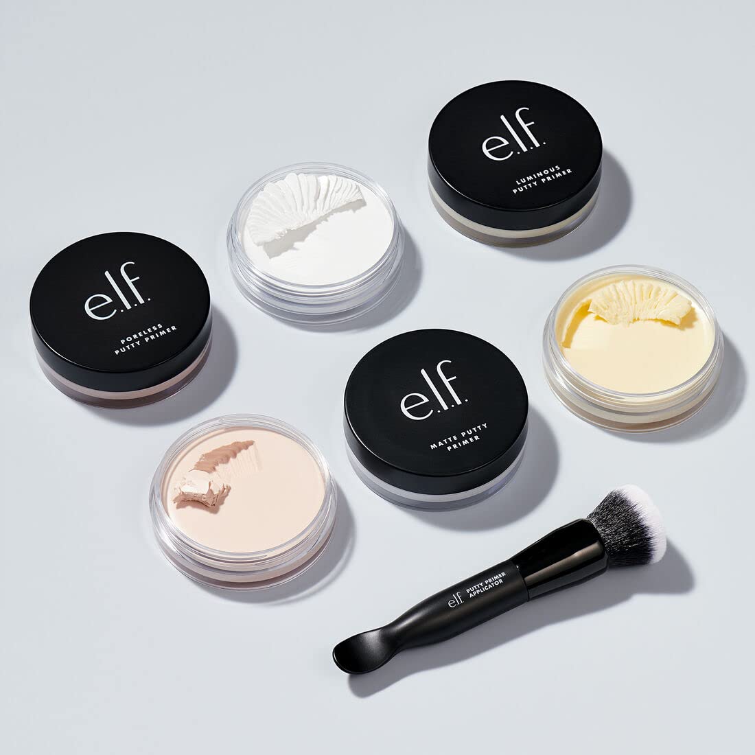 e.l.f. Putty Primer Brush and Applicator, Dual-Ended Makeup Tool & Face Brush, Scoop & Blend for Flawless Sanitary Application